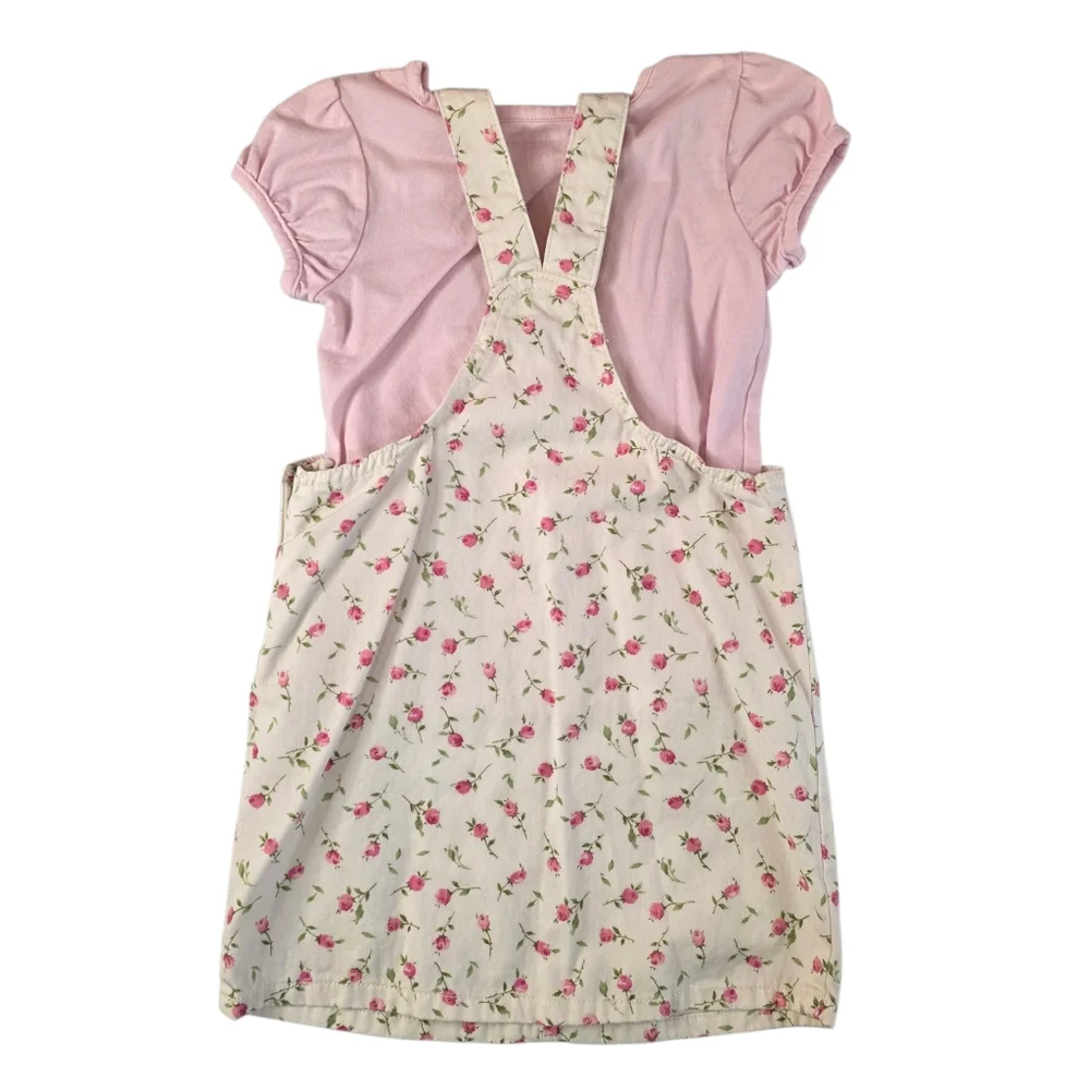 Girls 4T 4pc Spring Summer Dress Bundle Floral Gingham Cottagecore Embroidered - Picture 6 of 15